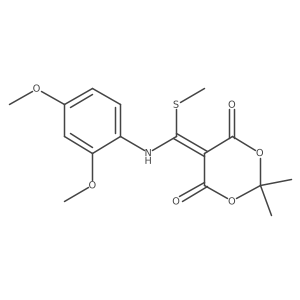 5-[[(2,4-Dimethoxyphenyl)amino](methylthio)methylene]-2,2-dimethyl-1,3-dioxane-4,6-dione Structure