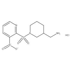 (1-((3-Nitropyridin-2-yl)sulfonyl)piperidin-3-yl)methanamine hydrochloride结构式