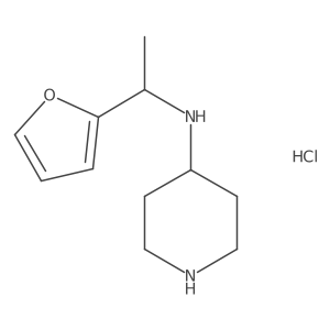 N-(1-(furan-2-yl)ethyl)piperidin-4-amine hydrochloride结构式