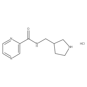 N-(pyrrolidin-3-ylmethyl)pyrazine-2-carboxamide hydrochloride结构式