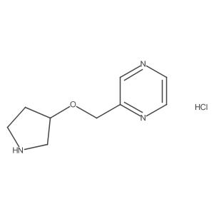 (R)-2-((pyrrolidin-3-yloxy)methyl)pyrazine hydrochloride结构式
