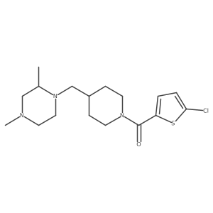 (5-Chlorothiophen-2-yl)(4-((2,4-dimethylpiperazin-1-yl)methyl)piperidin-1-yl)methanone结构式