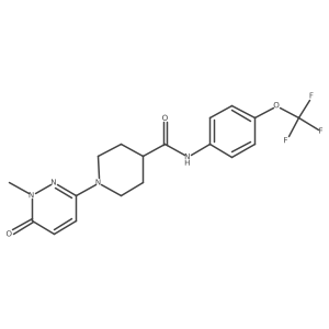 1-(1-methyl-6-oxo-1,6-dihydropyridazin-3-yl)-N-(4-(trifluoromethoxy)phenyl)piperidine-4-carboxamide Structure