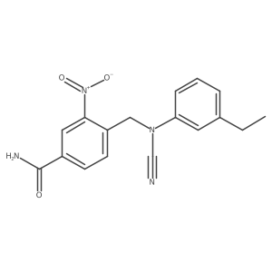 4-{[Cyano(3-ethylphenyl)amino]methyl}-3-nitrobenzamide Structure
