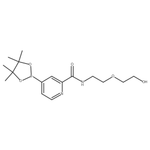 N-[2-(2-hydroxyethoxy)ethyl]-4-(4,4,5,5-tetramethyl-1,3,2-dioxaborolan-2-yl)pyridine-2-carboxamide结构式