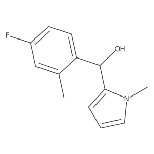 4-Fluoro-2-methylphenyl-(1-methyl-2-pyrrolyl)methanol Structure