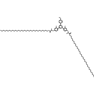 Dotriacontyl 2-[4-[4-[4-(1-dotriacontoxy-1-oxopropan-2-yl)oxy-2-hydroxyphenyl]-6-(4-methoxyphenyl)-1,3,5-triazin-2-yl]-3-hydroxyphenoxy]propanoate结构式