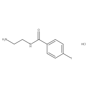 N-(2-aminoethyl)-4-iodobenzamide hydrochloride结构式