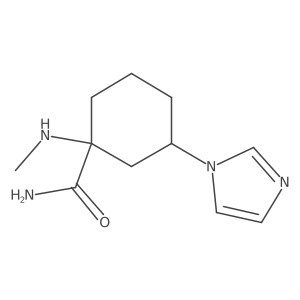 3-(1h-Imidazol-1-yl)-1-(methylamino)cyclohexane-1-carboxamide结构式