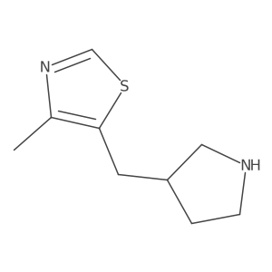 4-Methyl-5-[(pyrrolidin-3-yl)methyl]-1,3-thiazole Structure