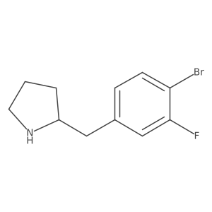 2-[(4-Bromo-3-fluorophenyl)methyl]pyrrolidine结构式