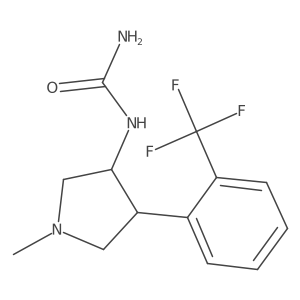[(3S,4R)-1-methyl-4-[2-(trifluoromethyl)phenyl]pyrrolidin-3-yl]urea结构式