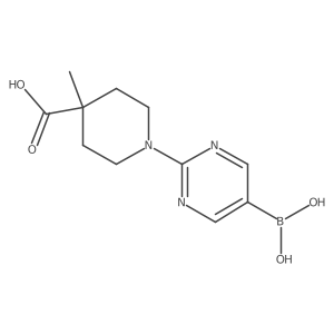 1-(5-Boronopyrimidin-2-yl)-4-methylpiperidine-4-carboxylic acid结构式