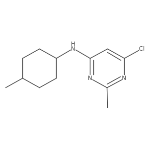 6-chloro-2-methyl-N-((1r,4r)-4-methylcyclohexyl)pyrimidin-4-amine结构式