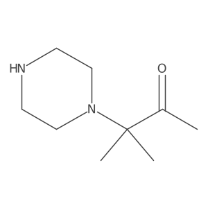 3-Methyl-3-(piperazin-1-yl)butan-2-one结构式