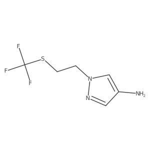1-{2-[(trifluoromethyl)sulfanyl]ethyl}-1H-pyrazol-4-amine结构式