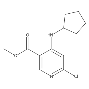 Methyl 6-chloro-4-(cyclopentylamino)nicotinate结构式