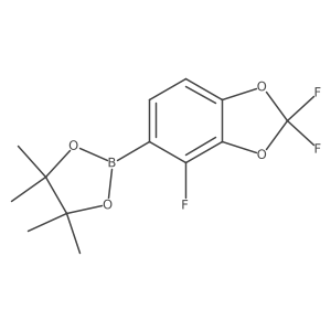 4,4,5,5-Tetramethyl-2-(2,2,4-trifluorobenzo[d][1,3]dioxol-5-yl)-1,3,2-dioxaborolane Structure