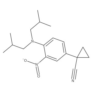 1-(4-(Diisobutylamino)-3-nitrophenyl)cyclopropanecarbonitrile结构式