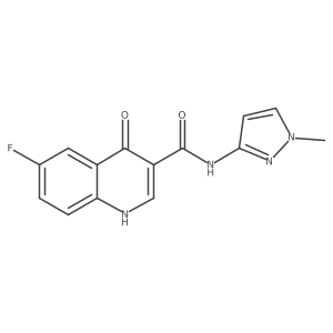 6-fluoro-4-hydroxy-N-(1-methyl-1H-pyrazol-3-yl)quinoline-3-carboxamide Structure