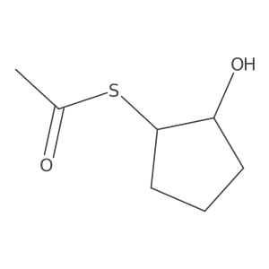 1-{[(1R,2R)-2-hydroxycyclopentyl]sulfanyl}ethan-1-one Structure