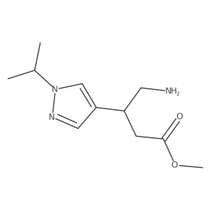 methyl 4-amino-3-[1-(propan-2-yl)-1H-pyrazol-4-yl]butanoate Structure