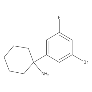 1-(3-bromo-5-fluoro-phenyl)cyclohexanamine结构式