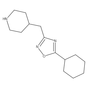 5-Cyclohexyl-3-(piperidin-4-ylmethyl)-1,2,4-oxadiazole结构式
