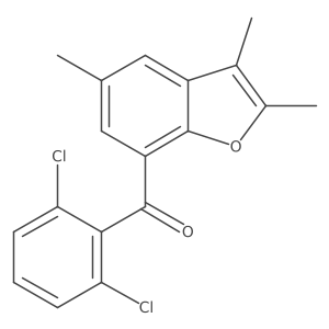 (2,6-Dichlorophenyl)(2,3,5-trimethyl-7-benzofuranyl)methanone结构式