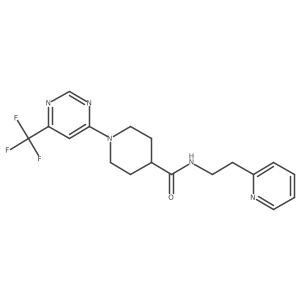 N-(2-pyridin-2-ylethyl)-1-[6-(trifluoromethyl)pyrimidin-4-yl]piperidine-4-carboxamide Structure