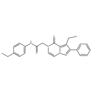 N-(4-Ethylphenyl)-2-[3-(hydroxymethyl)-4-oxo-2-phenyl-4H,5H-pyrazolo[1,5-A]pyrazin-5-YL]acetamide结构式