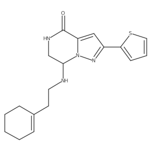 7-[(2-cyclohex-1-en-1-ylethyl)amino]-2-(2-thienyl)-6,7-dihydropyrazolo[1,5-a]pyrazin-4(5H)-one Structure