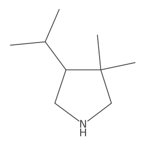 3,3-Dimethyl-4-(propan-2-yl)pyrrolidine结构式