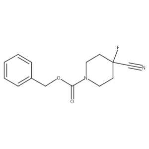 Benzyl 4-cyano-4-fluoropiperidine-1-carboxylate结构式
