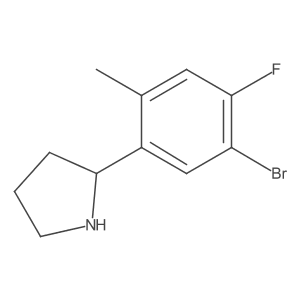 2-(5-Bromo-4-fluoro-2-methylphenyl)pyrrolidine Structure