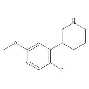 5-Chloro-2-methoxy-4-(piperidin-3-yl)pyridine结构式