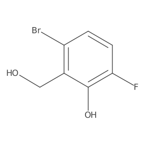 6-Bromo-3-fluoro-2-hydroxybenzyl alcohol Structure