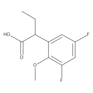 2-(3,5-Difluoro-2-methoxyphenyl)butanoic acid结构式