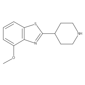 Benzothiazole, 4-methoxy-2-(4-piperidinyl)- Structure