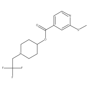 1-(2,2,2-Trifluoroethyl)piperidin-4-yl 2-(methylsulfanyl)pyridine-4-carboxylate Structure