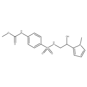 methyl (4-(N-(2-hydroxy-2-(1-methyl-1H-pyrrol-2-yl)ethyl)sulfamoyl)phenyl)carbamate结构式