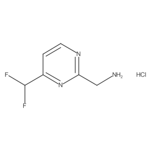 [4-(Difluoromethyl)pyrimidin-2-yl]methanamine hydrochloride Structure
