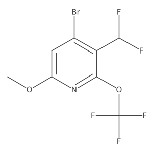 4-Bromo-3-(difluoromethyl)-6-methoxy-2-(trifluoromethoxy)pyridine结构式