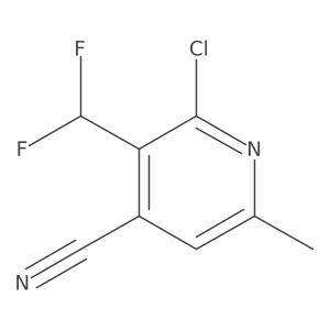 2-Chloro-3-(difluoromethyl)-6-methylisonicotinonitrile结构式