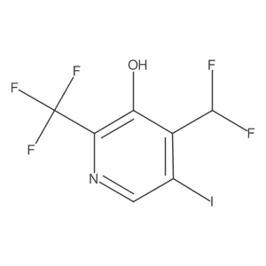4-(Difluoromethyl)-5-iodo-2-(trifluoromethyl)pyridin-3-ol结构式