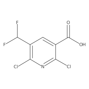 2,6-Dichloro-5-(difluoromethyl)nicotinic acid结构式