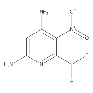 6-(Difluoromethyl)-5-nitropyridine-2,4-diamine结构式