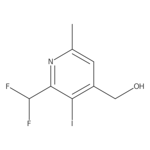 2-(Difluoromethyl)-3-iodo-6-methylpyridine-4-methanol结构式