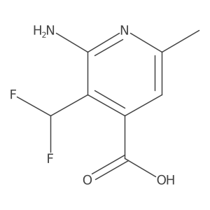 2-Amino-3-(difluoromethyl)-6-methylisonicotinic acid结构式