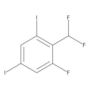 2-(Difluoromethyl)-1-fluoro-3,5-diiodobenzene结构式
